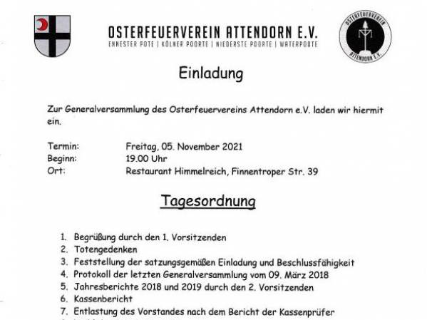Generalversammlung 2021